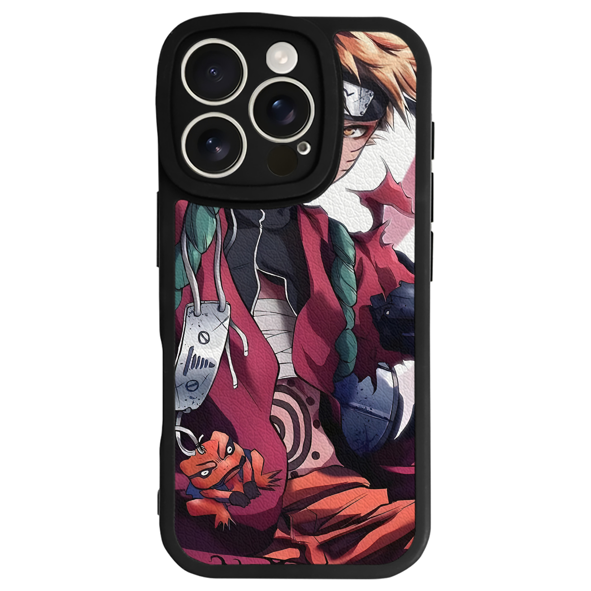 （画像用） NARUTO -ナルト- NARUTO -ナルト- 疾風伝 【iPhone 16シリーズ対応】シリコンスマホケース（レザー調） 材質：シリコン